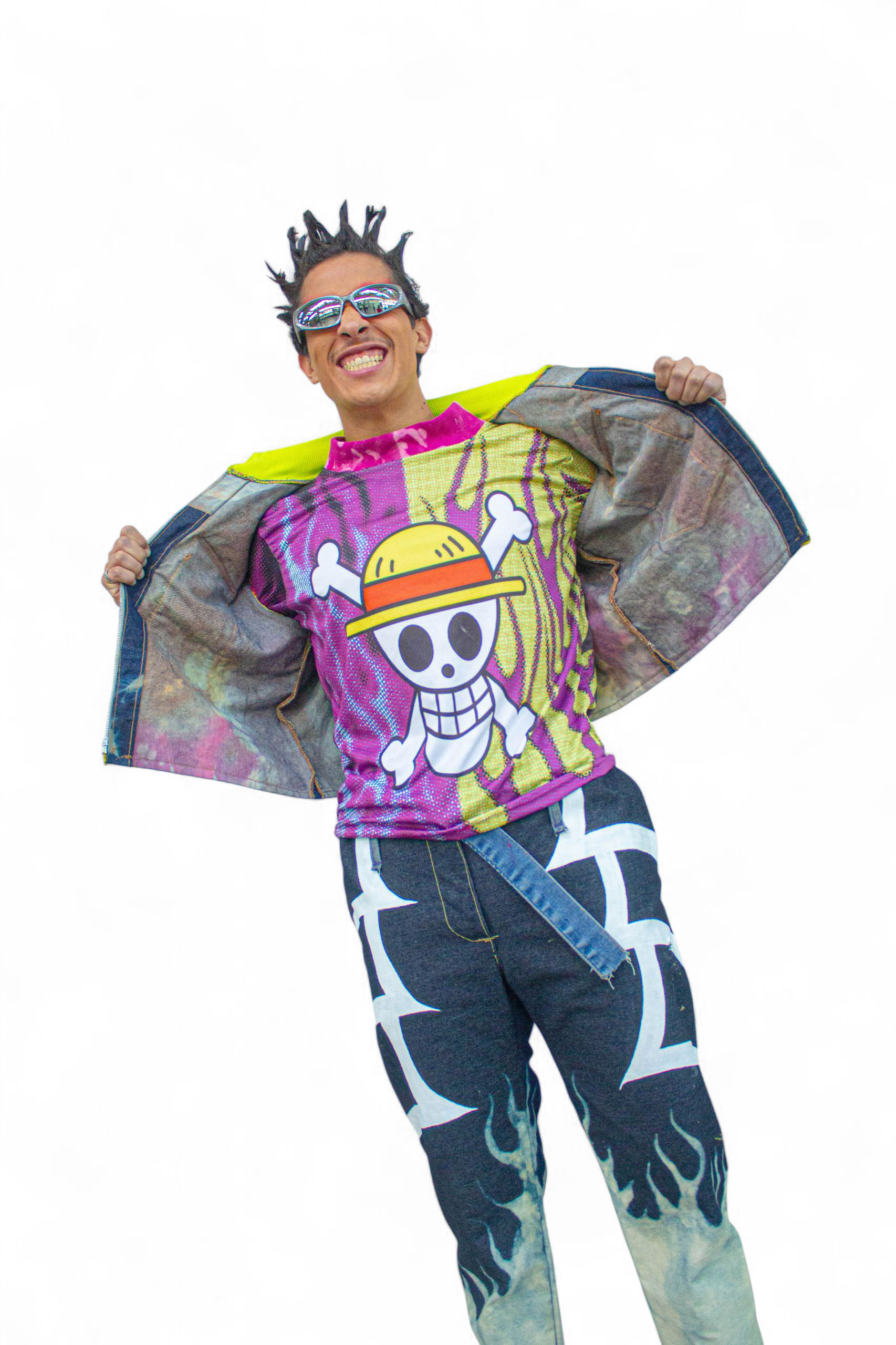 Playera Mugiwara Morada/Verde