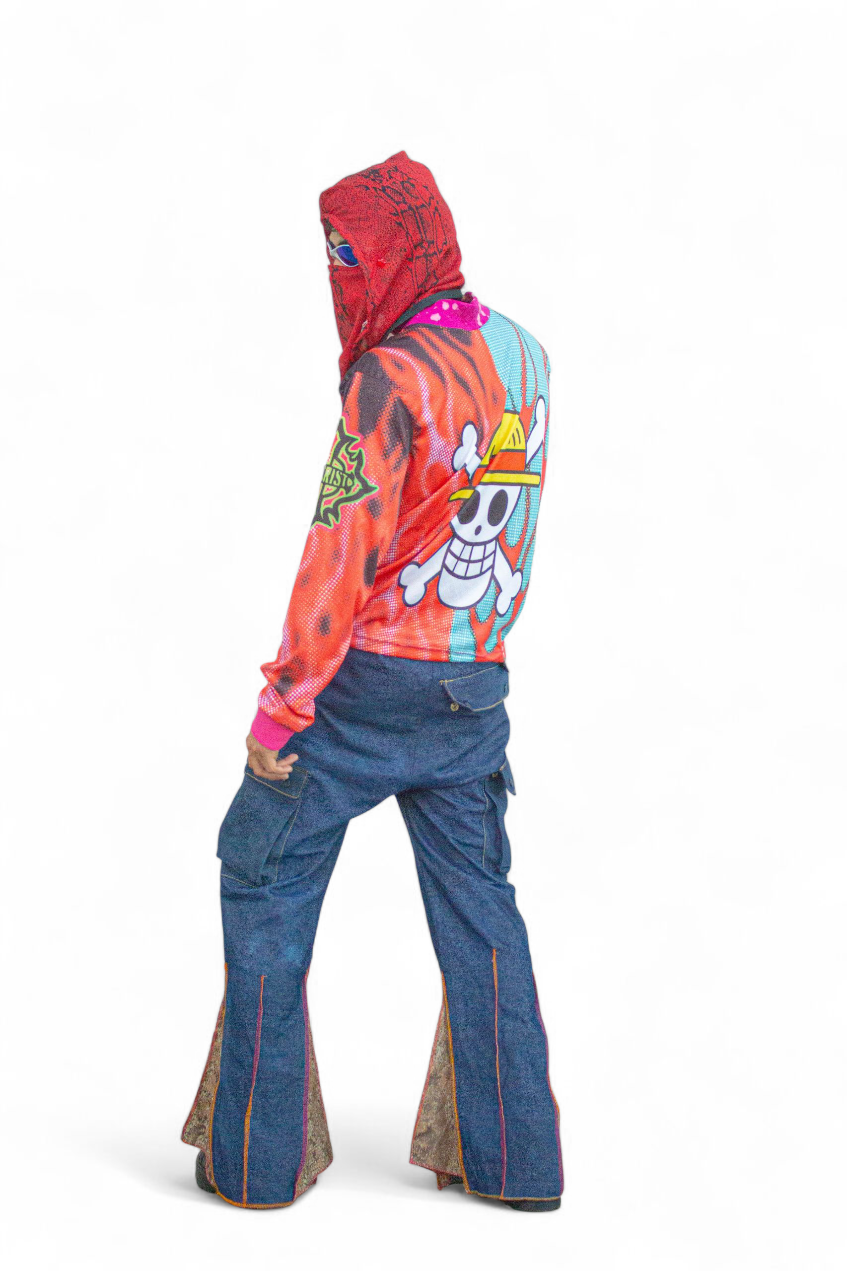 Playera Mugiwara Rojo Azul