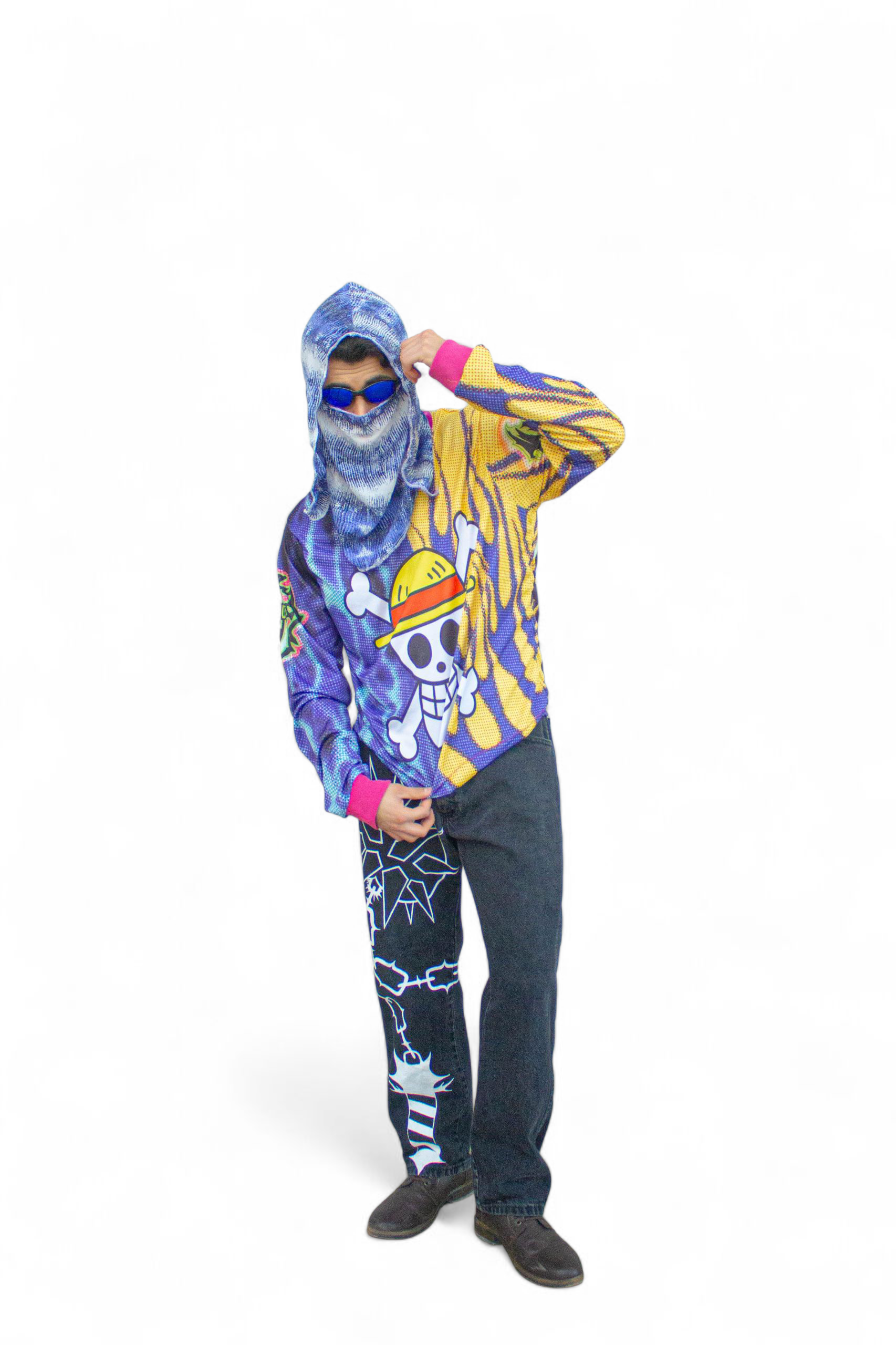 Playera Mugiwara Azul Amarillo