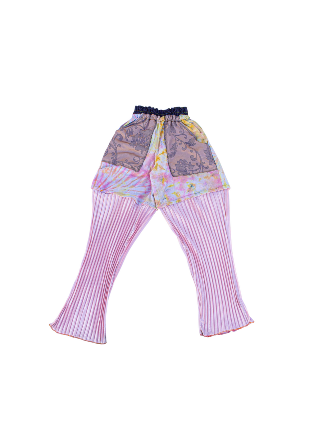 Set de top y pants de tela plisada