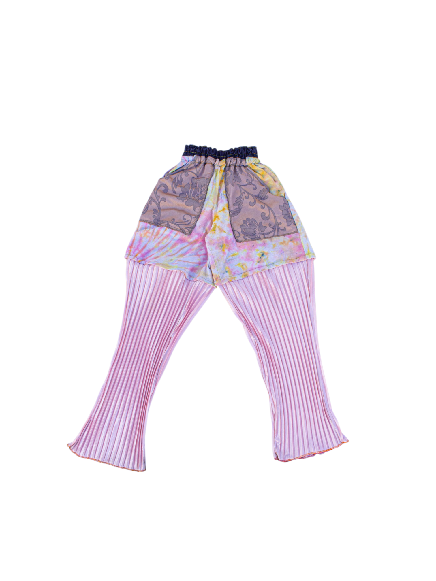 Set de top y pants de tela plisada