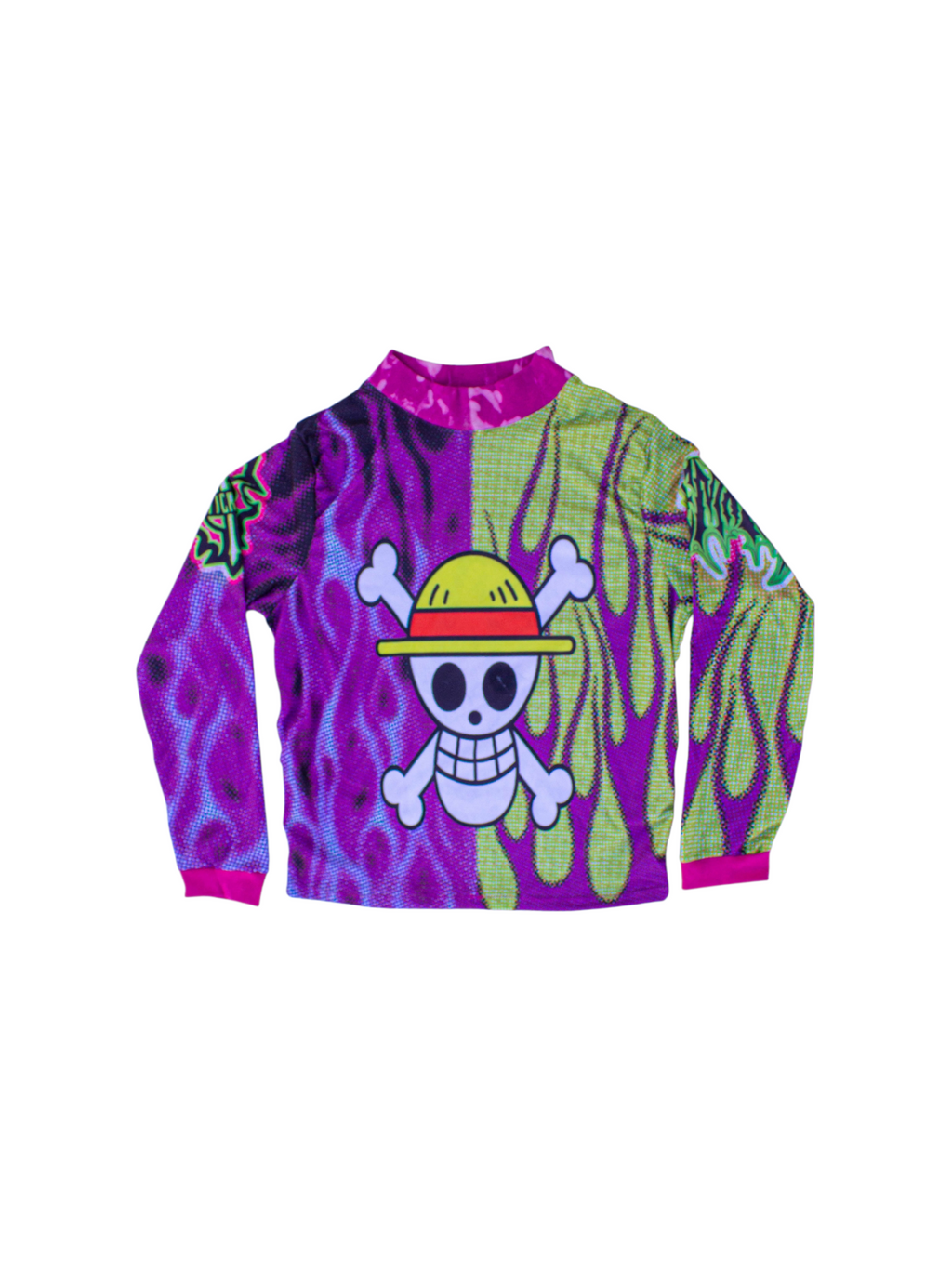 Playera Mugiwara Morada/Verde