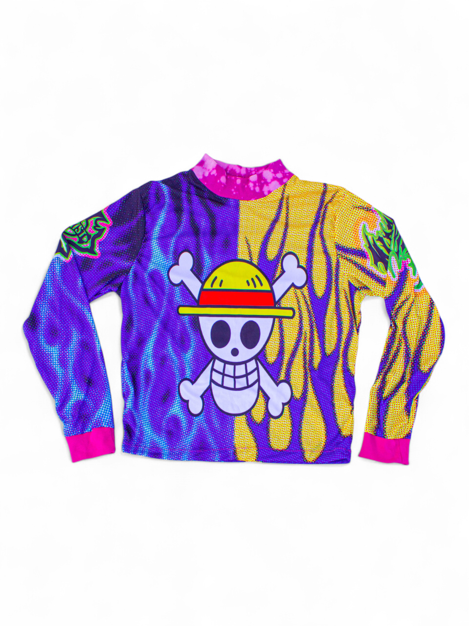 Playera Mugiwara Azul Amarillo