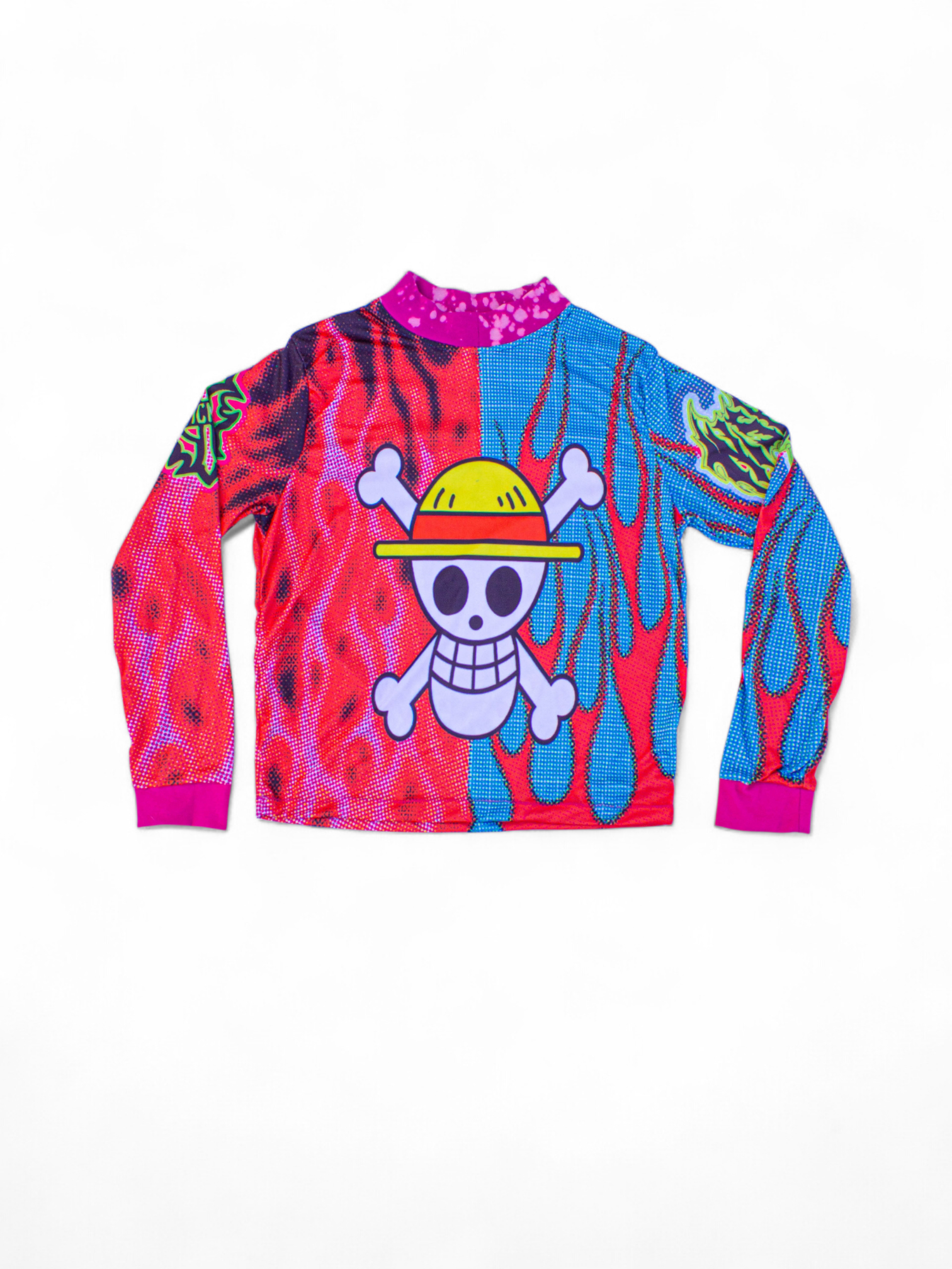 Playera Mugiwara Rojo Azul